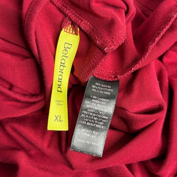 Betabrand | Red V-Neck Flutter Sleeve Top | XL - Picture 5 of 6